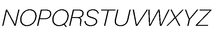 LarsCyrillic ThinExtendedItalic Font UPPERCASE