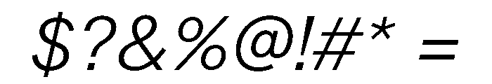 LarsGreek LightItalic Font OTHER CHARS