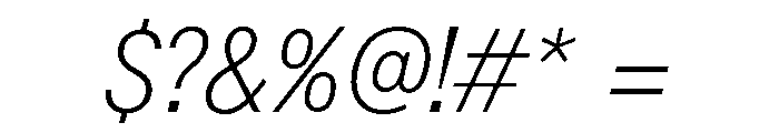 LarsGreek ThinCondensedItalic Font OTHER CHARS