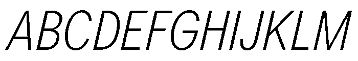 LarsGreek ThinCondensedItalic Font UPPERCASE