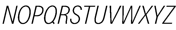 LarsGreek ThinCondensedItalic Font UPPERCASE