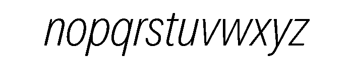 LarsGreek ThinCondensedItalic Font LOWERCASE