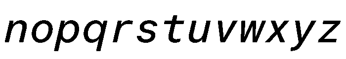 LarsMono MediumItalic Font LOWERCASE