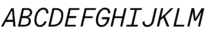 LarsMono RegularItalic Font UPPERCASE