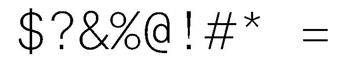LarsMono Thin Font OTHER CHARS