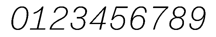 LarsMono ThinItalic Font OTHER CHARS