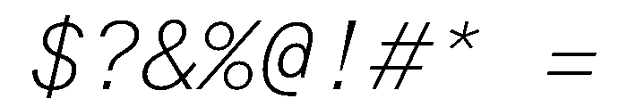 LarsMono ThinItalic Font OTHER CHARS
