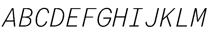 LarsMono ThinItalic Font UPPERCASE