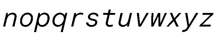 LarsMonoCyrillic RegularItalic Font LOWERCASE