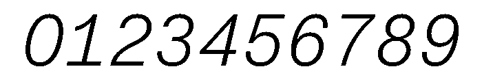 LarsMonoGreek LightItalic Font OTHER CHARS