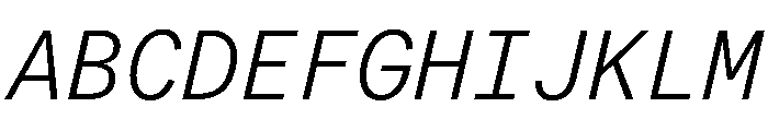 LarsMonoGreek LightItalic Font UPPERCASE