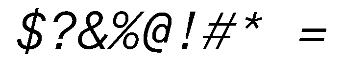 LarsMonoGreek RegularItalic Font OTHER CHARS