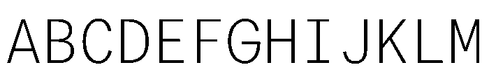 LarsMonoGreek Thin Font UPPERCASE