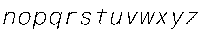 LarsMonoGreek ThinItalic Font LOWERCASE