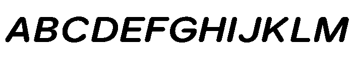 LarsRounded BoldExtendedItalic Font UPPERCASE