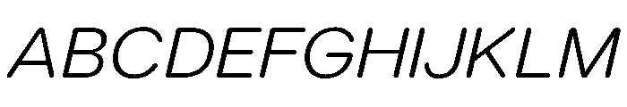 LarsRounded LightExtendedItalic Font UPPERCASE