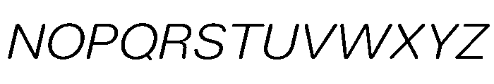 LarsRounded LightExtendedItalic Font UPPERCASE