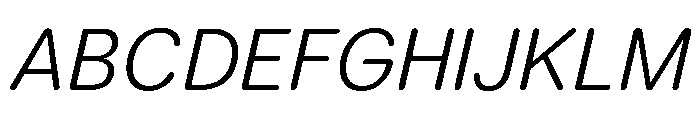 LarsRounded LightItalic Font UPPERCASE