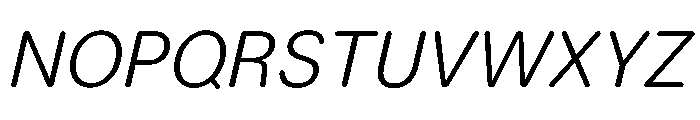 LarsRounded LightItalic Font UPPERCASE