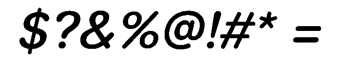 LarsRounded MediumItalic Font OTHER CHARS