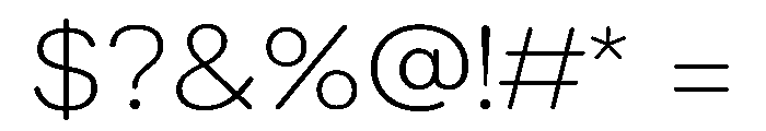 LarsRounded ThinExtended Font OTHER CHARS