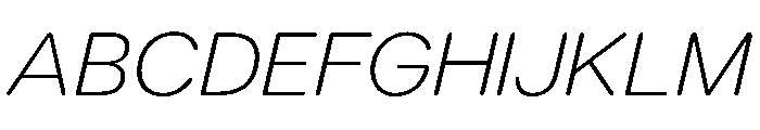 LarsRounded ThinExtendedItalic Font UPPERCASE