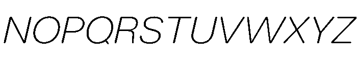 LarsRounded ThinExtendedItalic Font UPPERCASE