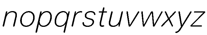LarsRounded ThinItalic Font LOWERCASE