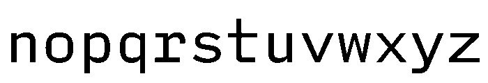 LarsenMono Regular Font LOWERCASE