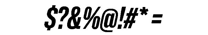 Lateral CompressedBoldItalic Font OTHER CHARS