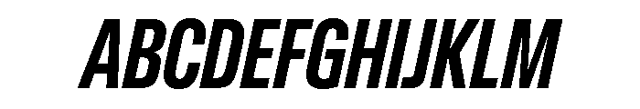 Lateral CompressedBoldItalic Font UPPERCASE