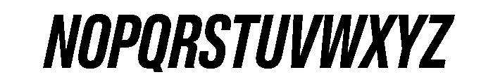Lateral CompressedBoldItalic Font UPPERCASE