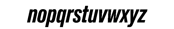 Lateral CompressedBoldItalic Font LOWERCASE