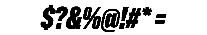 Lateral CompressedHeavyItalic Font OTHER CHARS