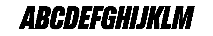Lateral CompressedHeavyItalic Font UPPERCASE