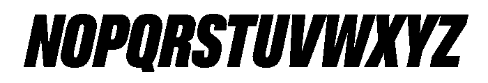 Lateral CompressedHeavyItalic Font UPPERCASE