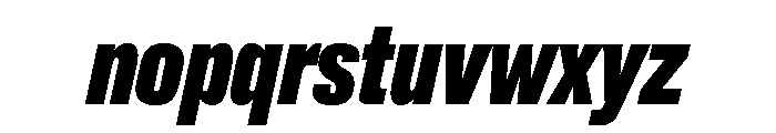 Lateral CompressedHeavyItalic Font LOWERCASE