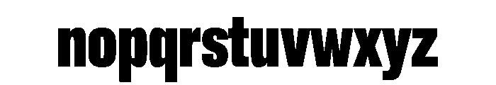 Lateral CompressedHeavy Font LOWERCASE