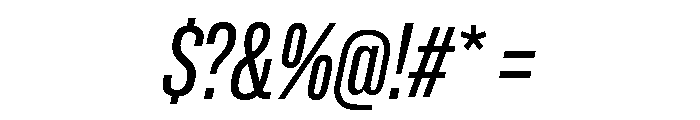Lateral CompressedRegularItalic Font OTHER CHARS