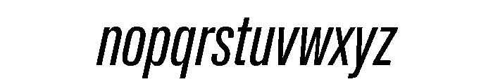 Lateral CompressedRegularItalic Font LOWERCASE