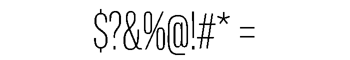 Lateral CompressedThin Font OTHER CHARS