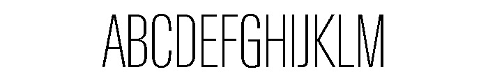 Lateral CompressedThin Font UPPERCASE