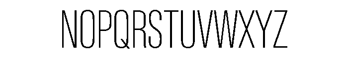 Lateral CompressedThin Font UPPERCASE