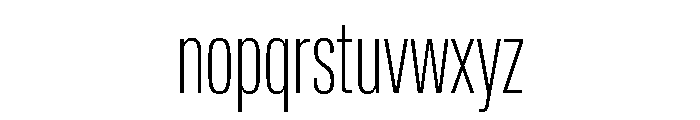 Lateral CompressedThin Font LOWERCASE