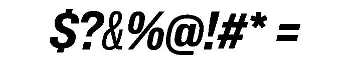 Lateral CondensedBoldItalic Font OTHER CHARS