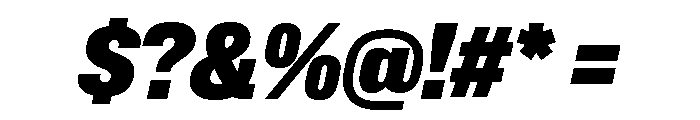 Lateral CondensedHeavyItalic Font OTHER CHARS