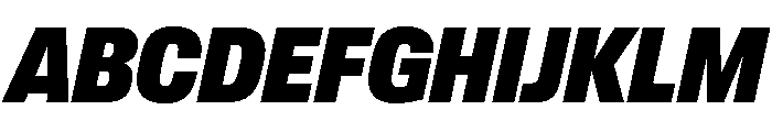Lateral CondensedHeavyItalic Font UPPERCASE