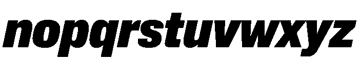 Lateral CondensedHeavyItalic Font LOWERCASE