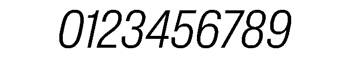 Lateral CondensedLightItalic Font OTHER CHARS