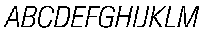 Lateral CondensedLightItalic Font UPPERCASE